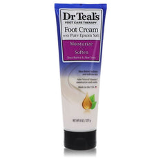 Dr Teal's Pure Epsom Salt Foot Cream by Dr Teal's Pure Epsom Salt Foot Cream with Shea Butter & Aloe Vera & Vitamin E 8 oz for Women - FirstFragrance.com