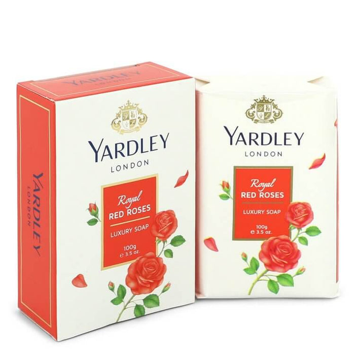 Yardley London Soaps by Yardley London Royal Red Roses Luxury Soap 3.5 oz for Women - FirstFragrance.com