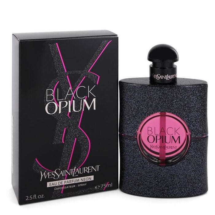 Black Opium by Yves Saint Laurent Eau De Parfum Neon Spray 2.5 oz for Women - FirstFragrance.com