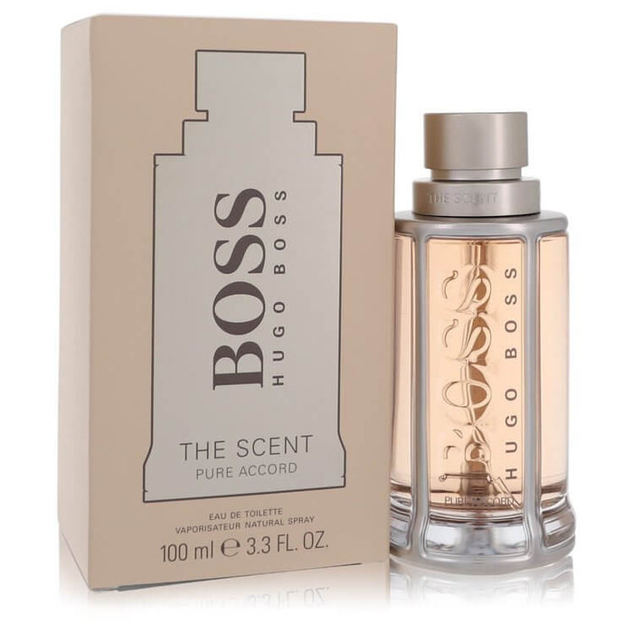 Boss The Scent Pure Accord by Hugo Boss Eau De Toilette Spray 3.3 oz for Men - FirstFragrance.com
