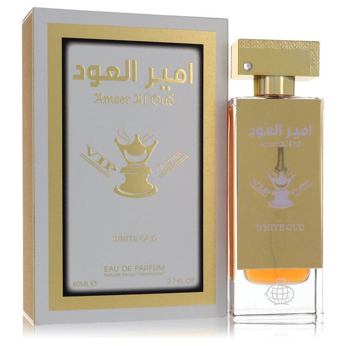 Ameer Al Oud Vip Original White Oud by Fragrance World Eau De Parfum Spray (Unisex) 2.7 oz for Men - FirstFragrance.com